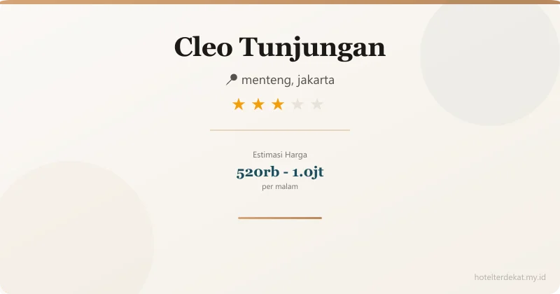Cleo  Tunjungan - Hotel 3 bintang di menteng, jakarta