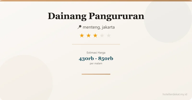 Dainang Pangururan - Hotel 3 bintang di menteng, jakarta