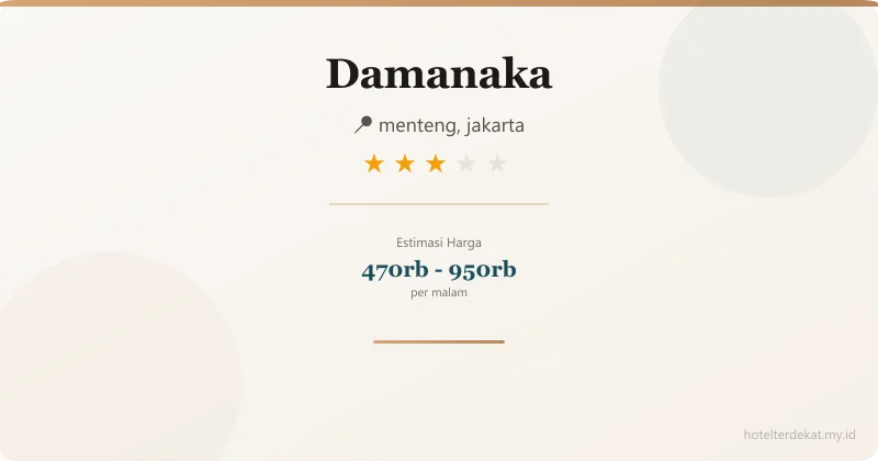Damanaka - Hotel 3 bintang di menteng, jakarta