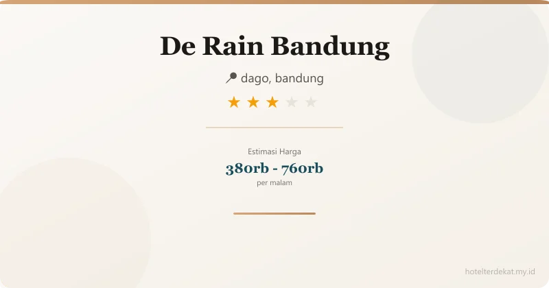 De Rain  Bandung - Hotel 3 bintang di dago, bandung