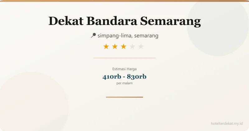 Dekat Bandara Semarang - Hotel 3 bintang di simpang-lima, semarang