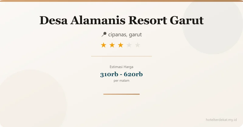 Desa Alamanis Resort Garut - Hotel 3 bintang di cipanas, garut