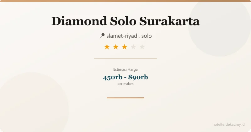 Diamond  Solo Surakarta - Hotel 3 bintang di slamet-riyadi, solo