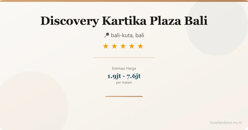 Discovery Kartika Plaza Bali - Hotel 5 bintang di bali-kuta, bali