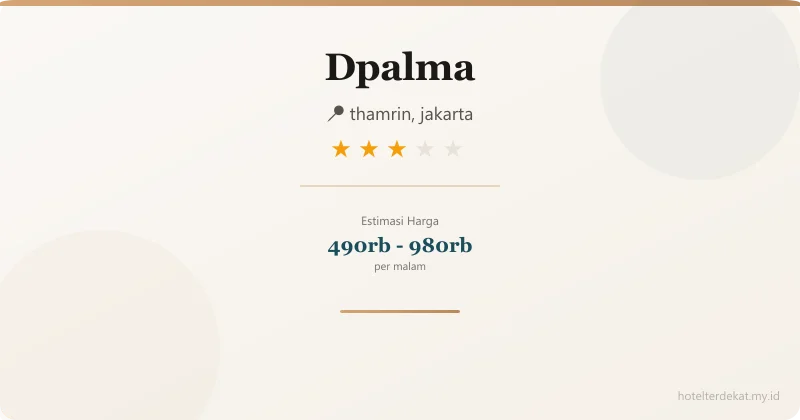 Dpalma - Hotel 3 bintang di thamrin, jakarta