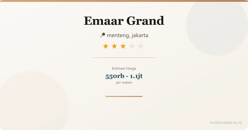 Emaar Grand - Hotel 3 bintang di menteng, jakarta