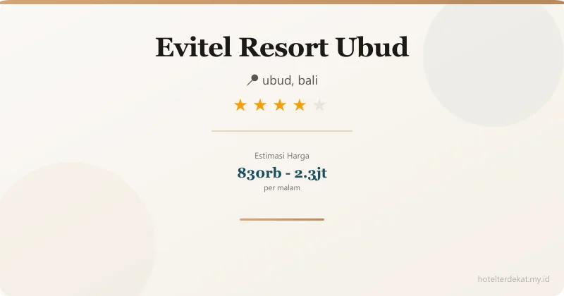 Evitel Resort Ubud - Hotel 4 bintang di ubud, bali