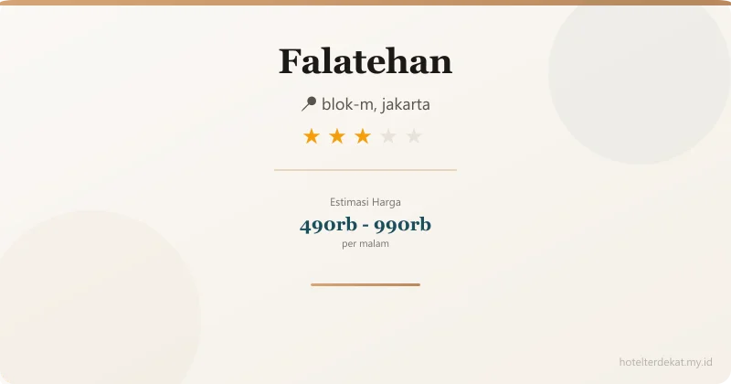 Falatehan - Hotel 3 bintang di blok-m, jakarta