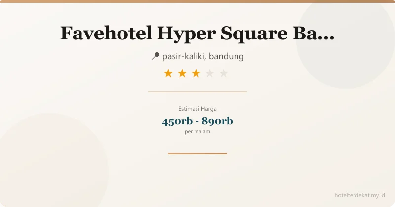 Favehotel Hyper Square Bandung - Hotel 3 bintang di pasir-kaliki, bandung
