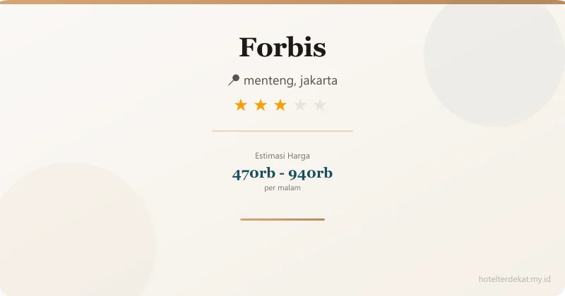 Forbis - Hotel 3 bintang di menteng, jakarta
