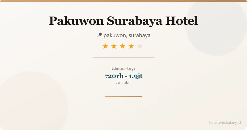 Pakuwon Surabaya Hotel - Hotel 4 bintang di pakuwon, surabaya