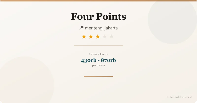 Four Points - Hotel 3 bintang di menteng, jakarta