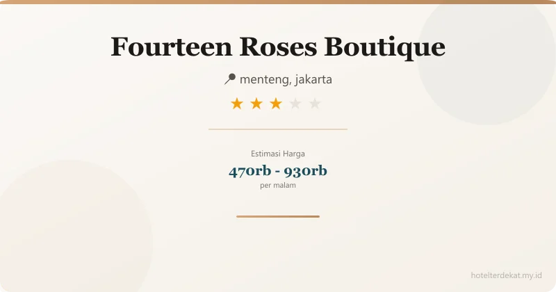 Fourteen Roses Boutique - Hotel 3 bintang di menteng, jakarta