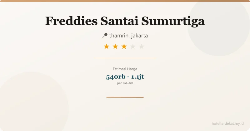 Freddies Santai Sumurtiga - Hotel 3 bintang di thamrin, jakarta