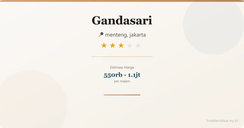 Gandasari - Hotel 3 bintang di menteng, jakarta