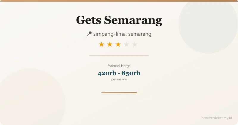 Gets Semarang - Hotel 3 bintang di simpang-lima, semarang