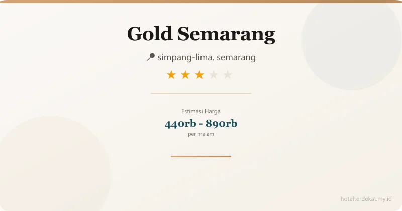 Gold  Semarang - Hotel 3 bintang di simpang-lima, semarang