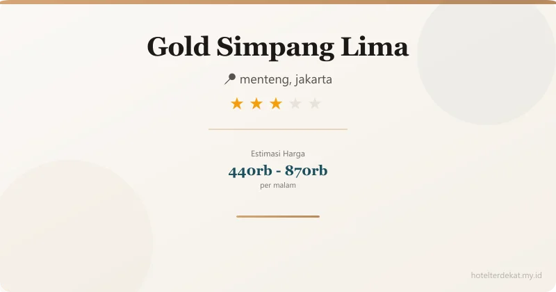 Gold  Simpang Lima - Hotel 3 bintang di menteng, jakarta