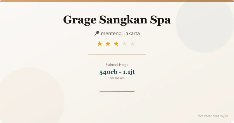 Grage Sangkan Spa - Hotel 3 bintang di menteng, jakarta
