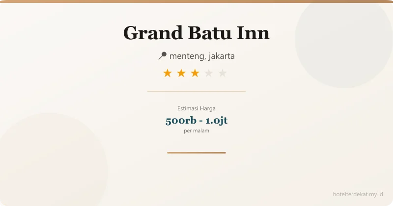Grand Batu Inn - Hotel 3 bintang di menteng, jakarta