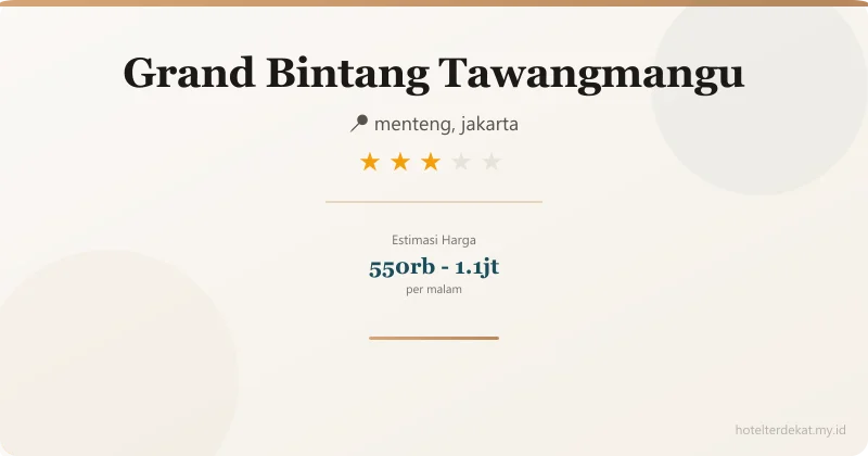 Grand Bintang Tawangmangu - Hotel 3 bintang di menteng, jakarta