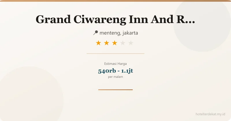 Grand Ciwareng Inn  And Resort By Myhome Hospitality - Hotel 3 bintang di menteng, jakarta