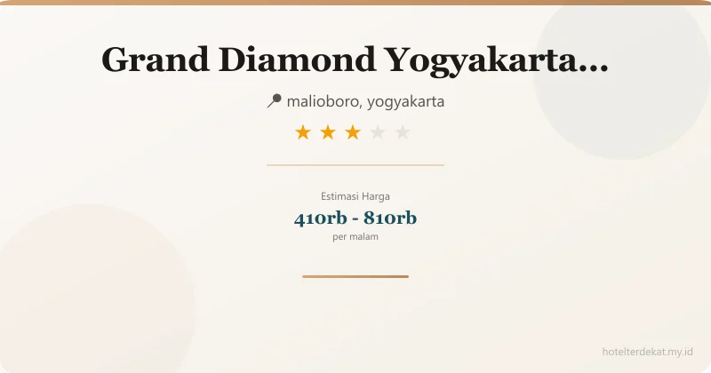 Grand Diamond  Yogyakarta Formerly Grand Quality  Yogyakarta - Hotel 3 bintang di malioboro, yogyakarta