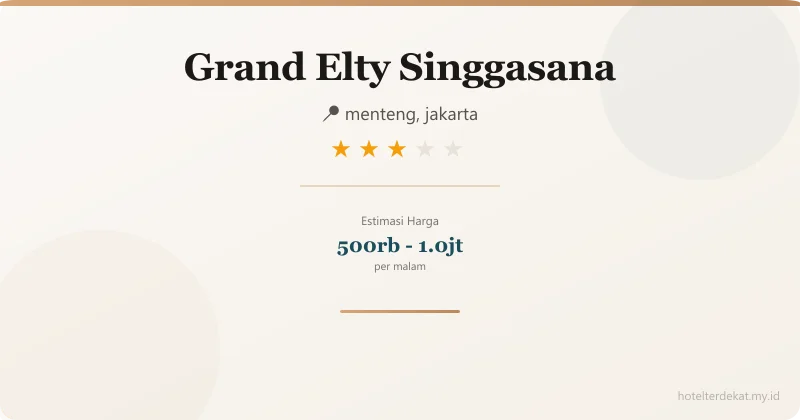 Grand Elty Singgasana - Hotel 3 bintang di menteng, jakarta