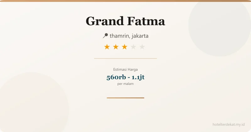 Grand Fatma - Hotel 3 bintang di thamrin, jakarta