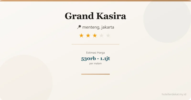 Grand Kasira - Hotel 3 bintang di menteng, jakarta