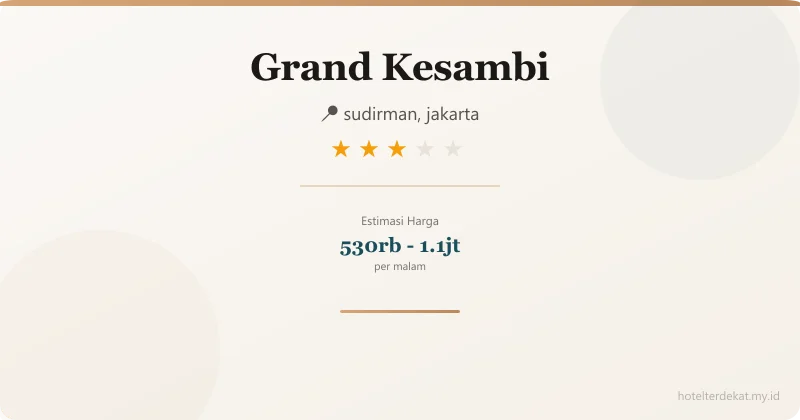 Grand Kesambi - Hotel 3 bintang di sudirman, jakarta