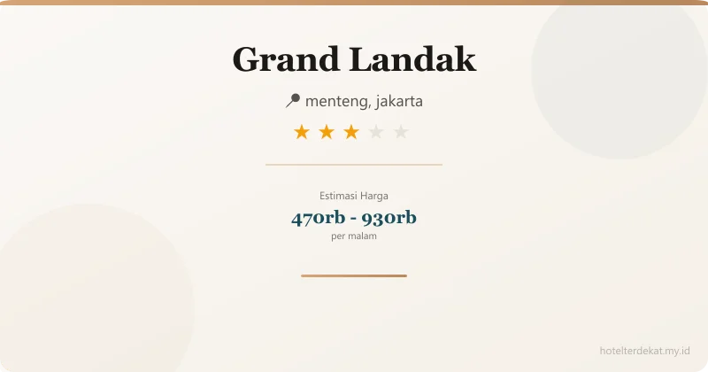 Grand Landak - Hotel 3 bintang di menteng, jakarta