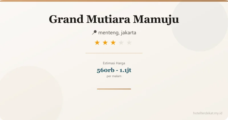 Grand Mutiara Mamuju - Hotel 3 bintang di menteng, jakarta