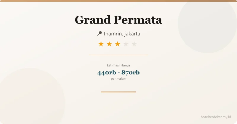Grand Permata - Hotel 3 bintang di thamrin, jakarta