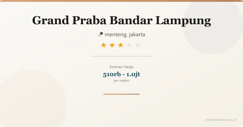 Grand Praba Bandar Lampung - Hotel 3 bintang di menteng, jakarta