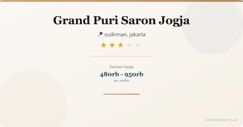 Grand Puri Saron  Jogja - Hotel 3 bintang di sudirman, jakarta