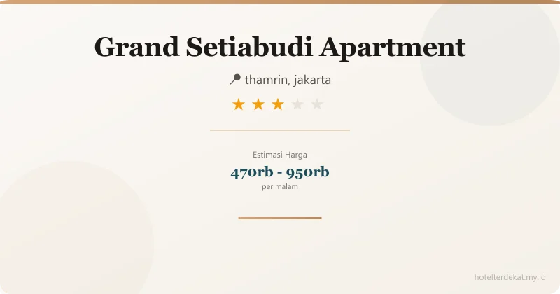 Grand Setiabudi  Apartment - Hotel 3 bintang di thamrin, jakarta