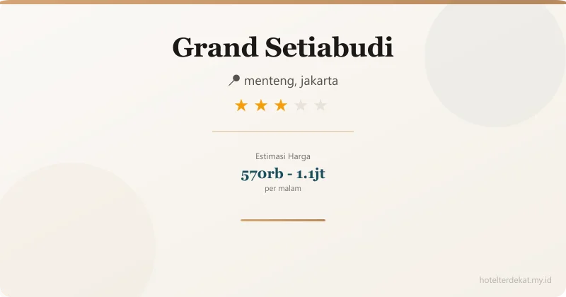 Grand Setiabudi - Hotel 3 bintang di menteng, jakarta