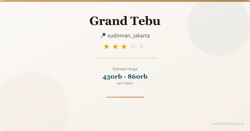 Grand Tebu - Hotel 3 bintang di sudirman, jakarta