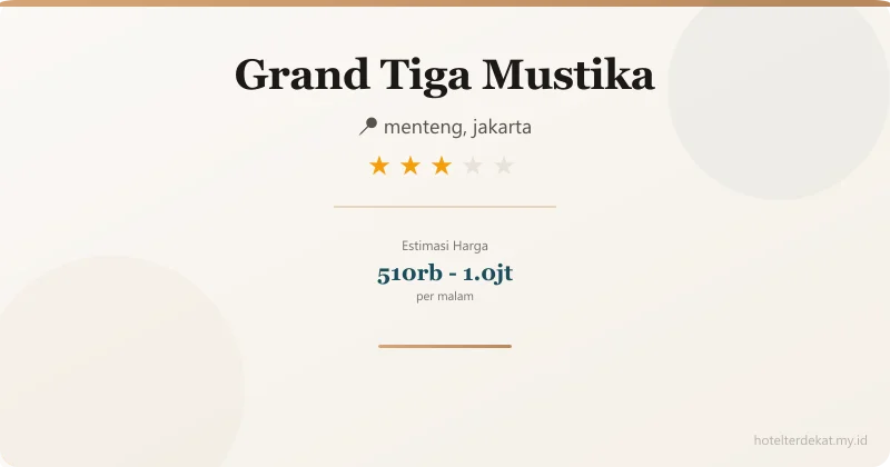 Grand Tiga Mustika - Hotel 3 bintang di menteng, jakarta
