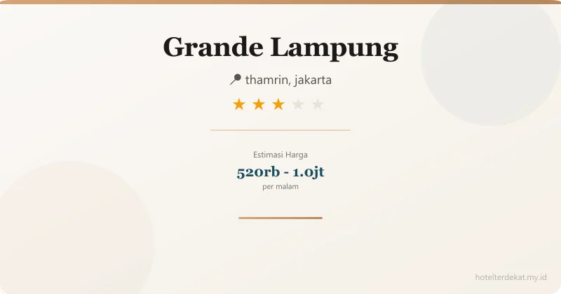 Grande  Lampung - Hotel 3 bintang di thamrin, jakarta