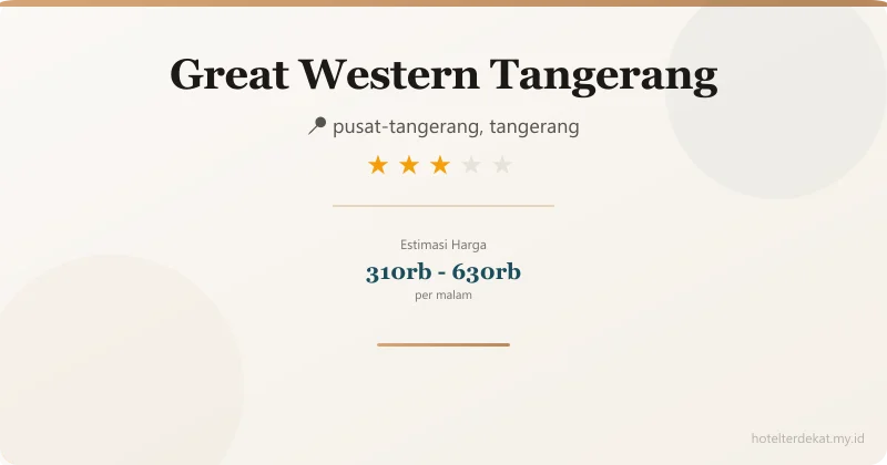 Great Western  Tangerang - Hotel 3 bintang di pusat-tangerang, tangerang