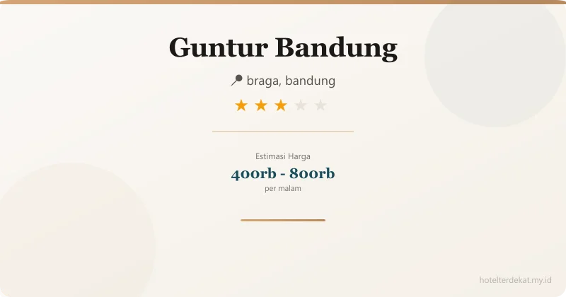 Guntur Bandung - Hotel 3 bintang di braga, bandung
