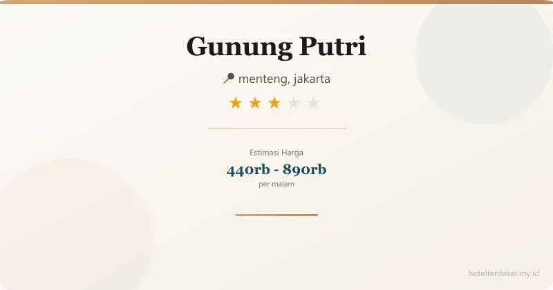 Gunung Putri - Hotel 3 bintang di menteng, jakarta