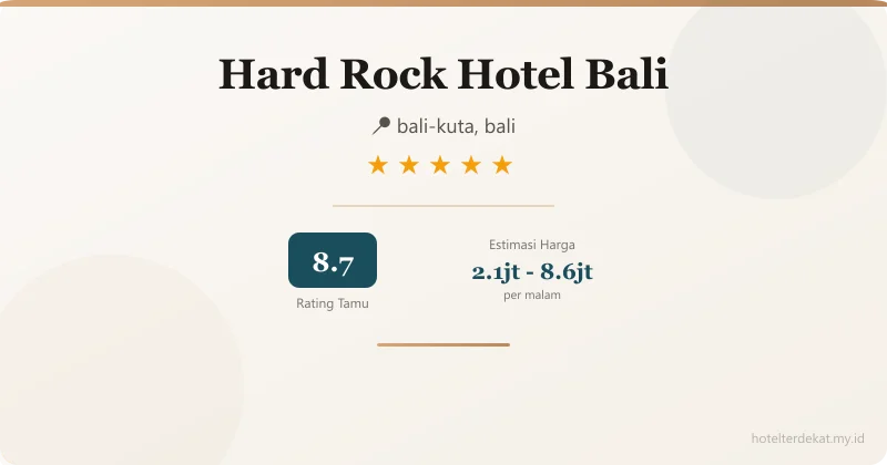 Hard Rock Hotel Bali - Hotel 5 bintang di bali-kuta, bali