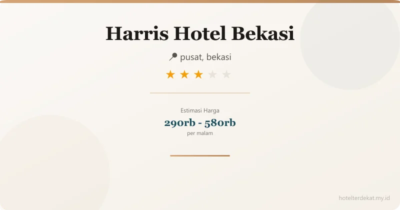 Harris Hotel Bekasi - Hotel 3 bintang di pusat, bekasi