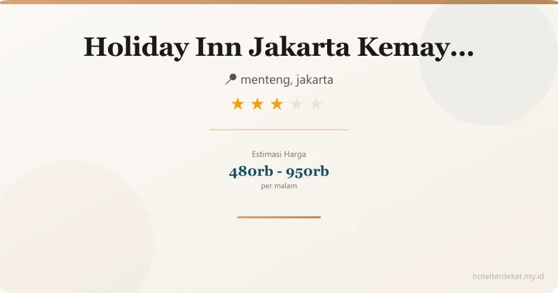 Holiday Inn Jakarta Kemayoran An Ihg - Hotel 3 bintang di menteng, jakarta
