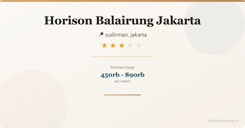 Horison  Balairung Jakarta - Hotel 3 bintang di sudirman, jakarta