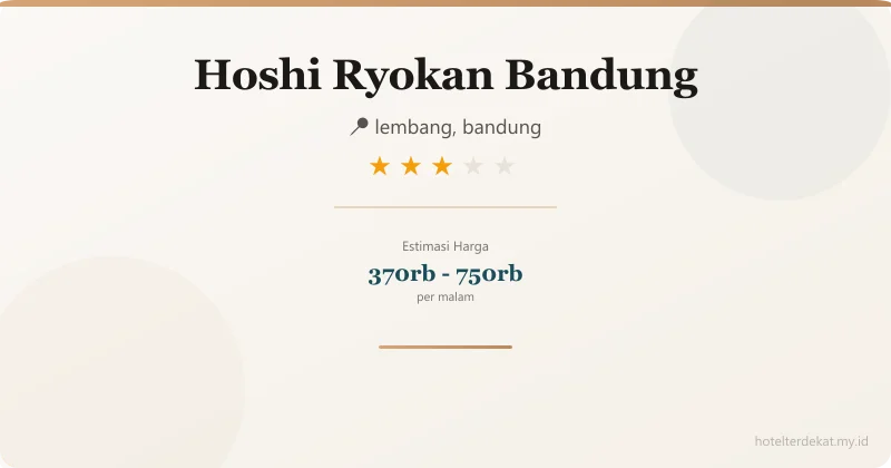 Hoshi Ryokan Bandung - Hotel 3 bintang di lembang, bandung