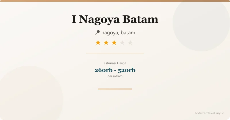 I  Nagoya Batam - Hotel 3 bintang di nagoya, batam